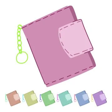 Full wallet vector cartoon graphic 스톡 일러스트