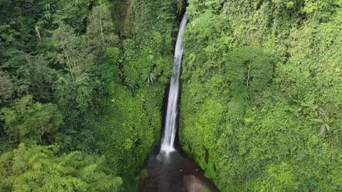 Full waterfall hover Stock Footage 329883479