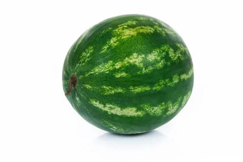 Full watermelon on white Stock Photos