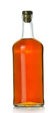 Full whiskey bottle Foto stock