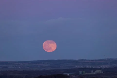 The full worm moon time lapse Video stock 235163587