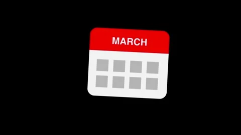 A full year calendar displaying all 12 months 스톡 동영상 303941385