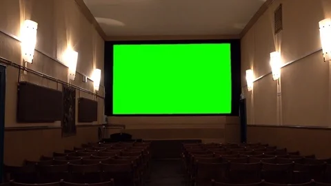 Full zoom in to cinema screen Stock Footage 125394822