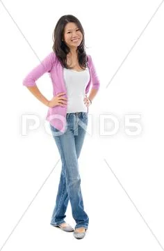 Fullbody southeast asian female Stock Photos