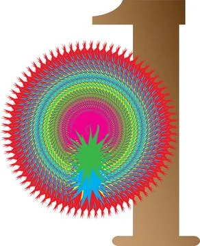 Fullcolor peacock eye design Stock Illustration