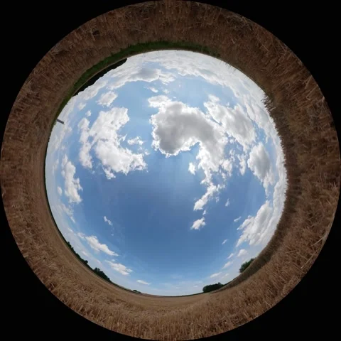 Fulldome Timelaps Summer Sky Stock Footage 154208801