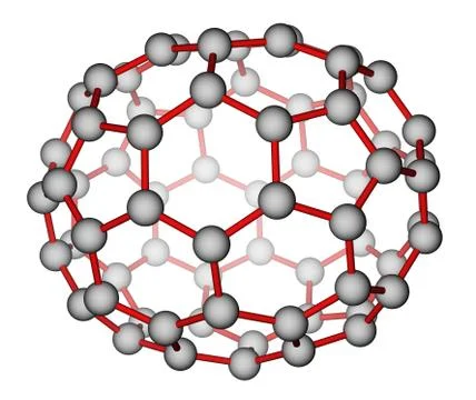 Fullerene C70 molecular structure Stock Illustration