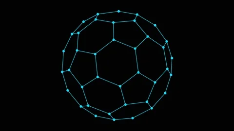 Fullerene, molecular compounds Video stock 220774597