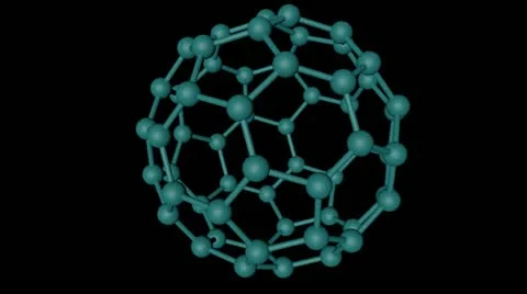 Fullerene molecule with alpha channel Vidéo 13552216