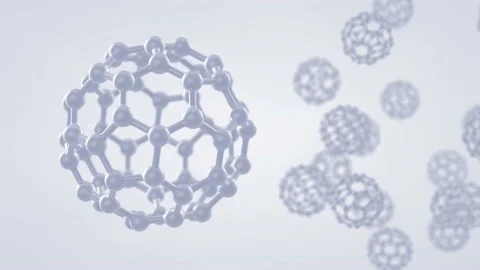 Fullerene nanoparticles structure Video stock 169174010