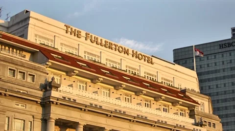 The Fullerton Hotel Stock Footage 8518150