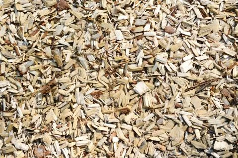 Fullframe background of wood chips. Stock Photos