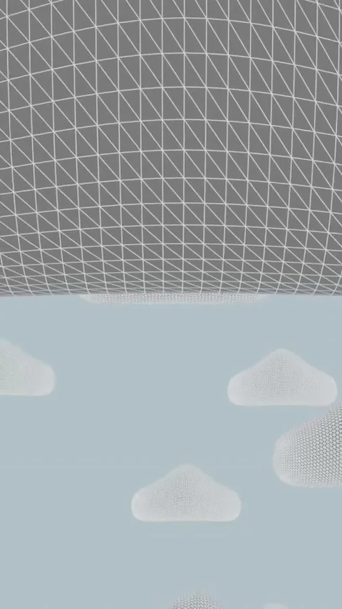 Fullhd 3D Blue Sky With Perfectly Moving White Clouds Stock Footage 157159727