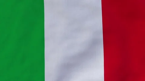 FullHD 60 FPS seamless loop with waving flag of the Italian Republic (Italy) 動画素材 49007983