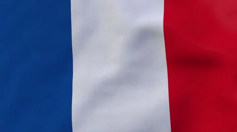 FullHD 60 FPS seamless loop with waving flag of the French Republic (France) 動画素材 49008084