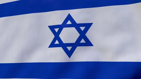 FullHD 60 FPS seamless loop with waving flag of the State of Israel 動画素材 49009122