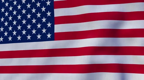 FullHD 60 FPS seamless loop with waving flag of the United States of America 動画素材 49010017
