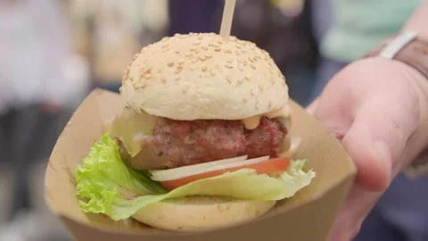 FULLHD- Burger in bun Stock Footage 239049378