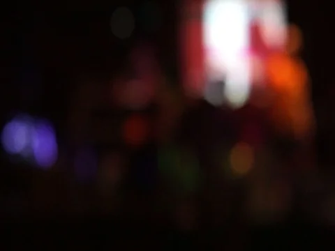 FULLHD. defocused of spotlight effect on the concert stage in night club. 库存影片 80217762