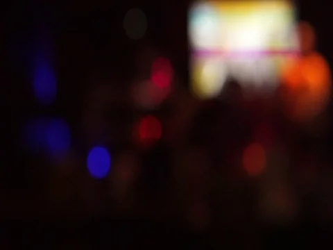 FULLHD. defocused of spotlight effect on the concert stage in night club. 库存影片 80217818