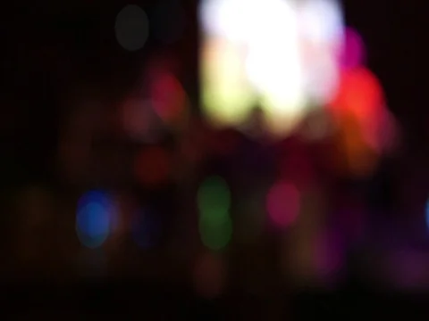 FULLHD. defocused of spotlight effect on the concert stage in night club. 库存影片 80217835