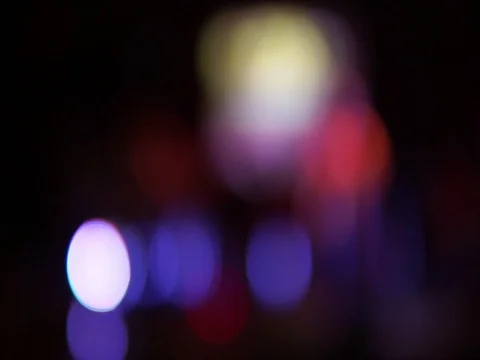 FULLHD. defocused of spotlight effect on the concert stage in night club. 库存影片 80219219