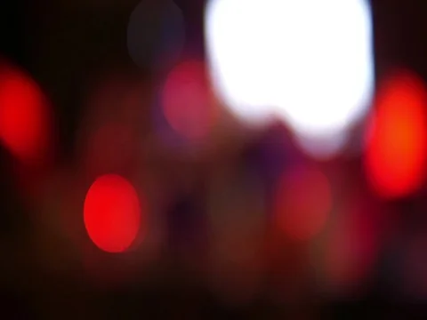 FULLHD. defocused of spotlight effect on the concert stage in night club. 库存影片 80219327