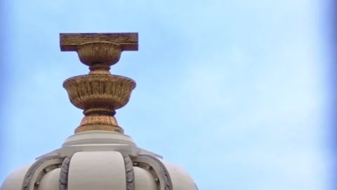 FullHD Democracy Monument with blue sky Stock Footage 158433106