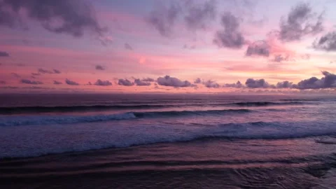 FULLHD Sunset Bali Hidden Beach Aerial Stock Footage 150292927
