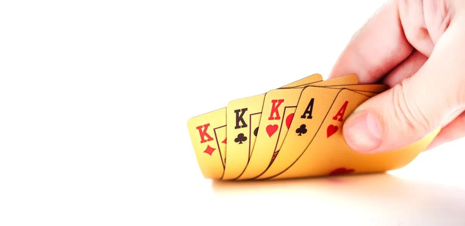 Fullhouse set. Poker. Stock Photos