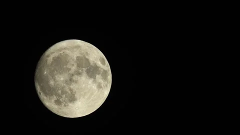 FULLMOON from 20.06.2024 on black sky, Devon, England Stock Footage 277911138