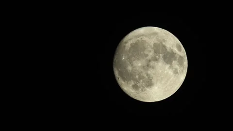 FULLMOON from 20.06.2024 on black sky, Devon, England Stock Footage 277911196