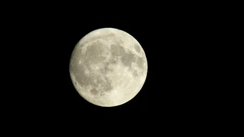 FULLMOON from 20.06.2024 on black sky, Devon, England Stock Footage 277911235