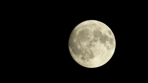FULLMOON from 20.06.2024 on black sky, Devon, England Stock Footage 277911270