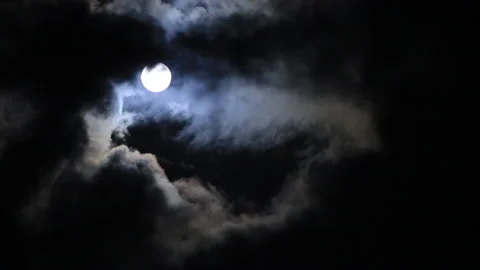 Fullmoon and cloud Stock Footage 135102882