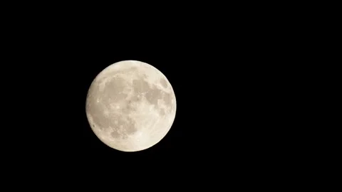 FULLMOON on black sky, Devon, England Stock-Footage 306742141