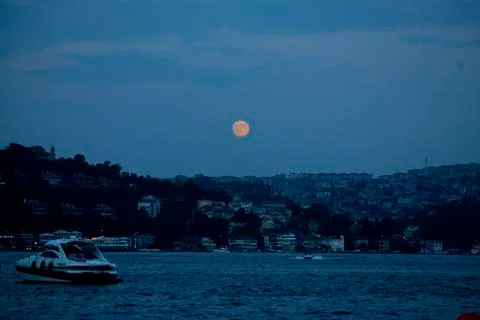 Fullmoon on the Bosphorus Stock Photos
