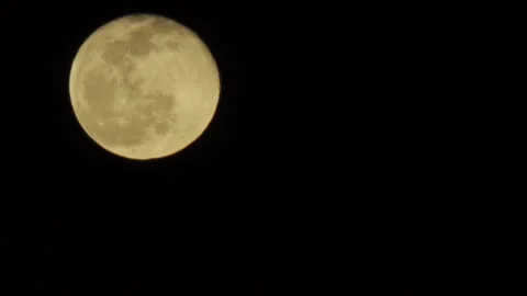 Fullmoon close-up 4K Stock Footage 200848177