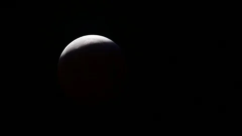 Fullmoon lunar eclipse 2019 Stock Footage 104331013
