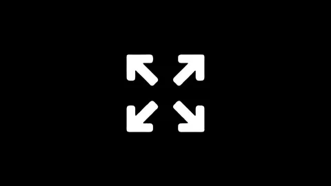 Fullscreen arrow icon animation with digital glitch effect Stock Footage 328318736