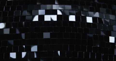 Fullscreen Close Mirrors Mirrorball Disco Ball  Very Close Lights Blinking Stock-Footage 48993762