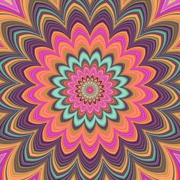 Fullscreen generated symmetrical flower Stock Illustration
