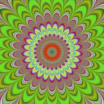 Fullscreen generated symmetrical flower Stock Illustration