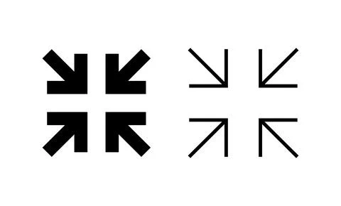 Fullscreen Icon vector. Expand to full screen sign and symbol. Arrows symbol Stock Illustration