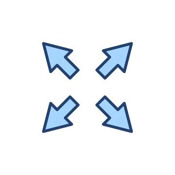 Fullscreen Icon vector. Expand to full screen sign and symbol. Arrows symbol Stock Illustration