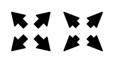 Fullscreen Icon vector. Expand to full screen sign and symbol. Arrows symbol Stock Illustration