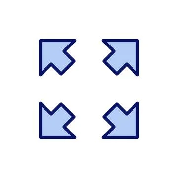 Fullscreen Icon vector. Expand to full screen sign and symbol. Arrows symbol Stock Illustration