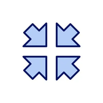 Fullscreen Icon vector. Expand to full screen sign and symbol. Arrows symbol Illustrazione stock