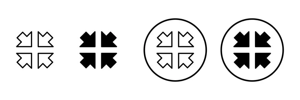 Fullscreen Icon vector. Expand to full screen sign and symbol. Arrows symbol Stock Illustration