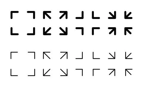 Fullscreen Icon vector. Expand to full screen sign and symbol. Arrows symbol Stock Illustration